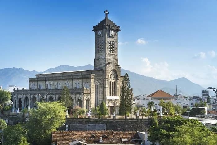 Nha Trang Cathedral, also known as the Stone Church, in central Nha Trang