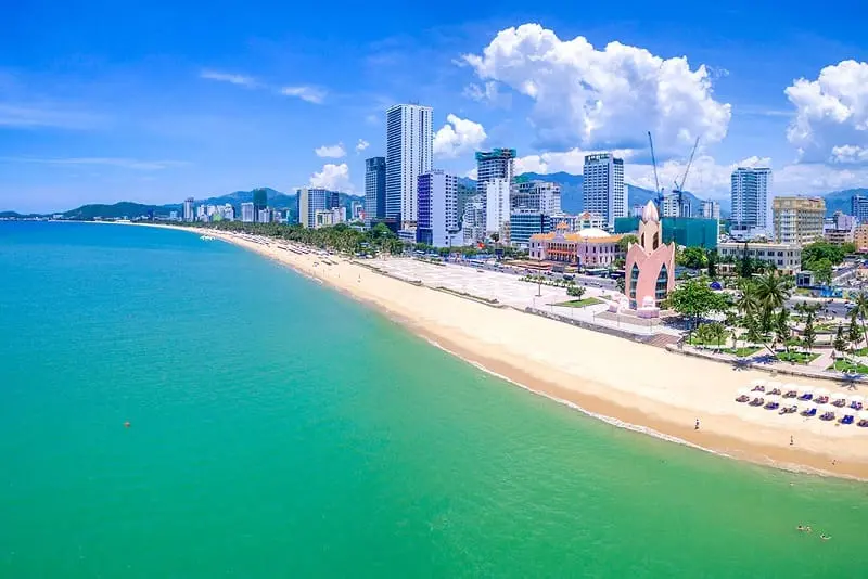 Tran Phu Beach along Nha Trang's central coastline
